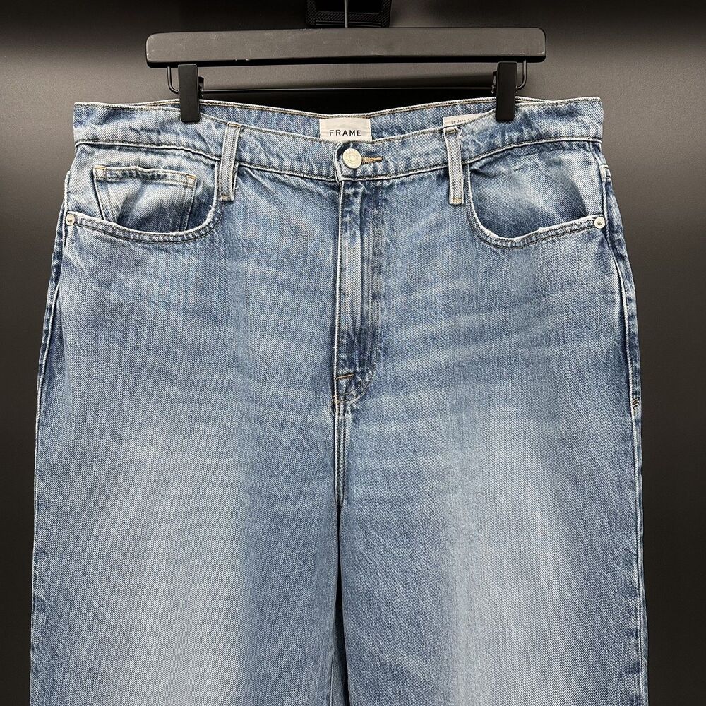 FRAME Le Jane Wide Leg Jeans Varsity Blues Size 32 - Picture 3 of 11